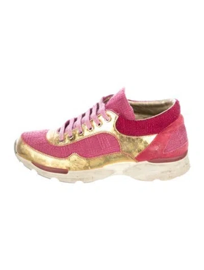 Pre-owned Chanel 2014 Interlocking Cc Logo Sneakers In Multi