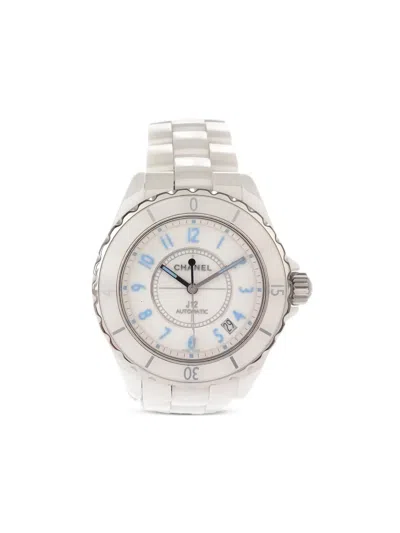 Pre-owned Chanel 2014 J-12 38mm In White