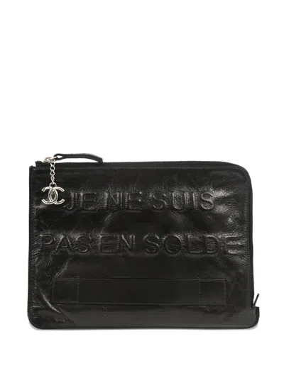 Pre-owned Chanel 2014 Je Ne Suis Pas En Solde Clutch Bag