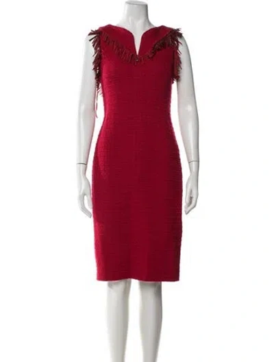 Pre-owned Chanel 2014 Knee-length Dress In Red