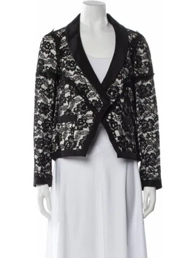 Pre-owned Chanel 2014 Lace Jacket In Black