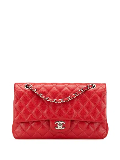 Pre-owned Chanel 2014 Medium Classic Caviar Double Flap Shoulder Bag