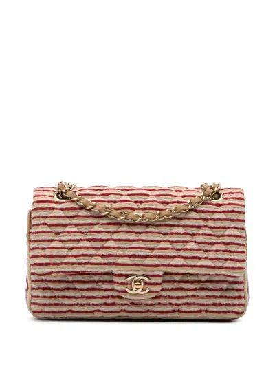 Pre-owned Chanel 2014 Medium Classic Jersey Coco Sailor Double Flap Shoulder Bag