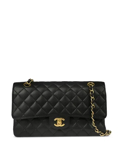 Pre-owned Chanel 2014 Medium Double Flap Shoulder Bag In 黑色