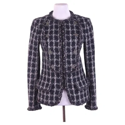 Pre-owned Chanel 2014 Métiers D'art Paris/dallas Women's Wool Jacket Size 36 Fr In Black