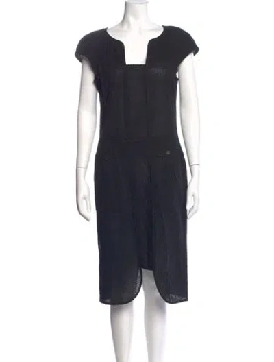 Pre-owned Chanel 2014 Midi Length Dress In Black
