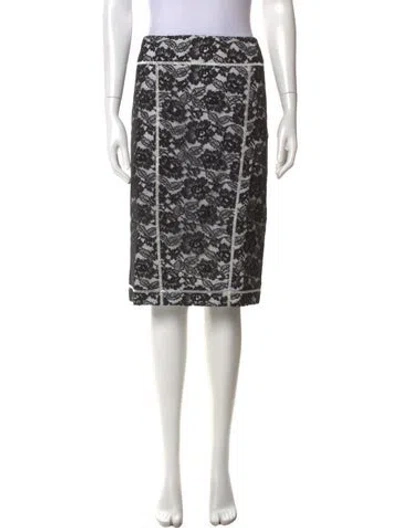 Pre-owned Chanel 2014 Midi Length Skirt In Black