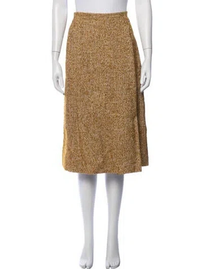 Pre-owned Chanel 2014 Midi Length Skirt In Brown