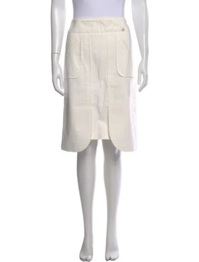 Pre-owned Chanel 2014 Midi Length Skirt In Neutral