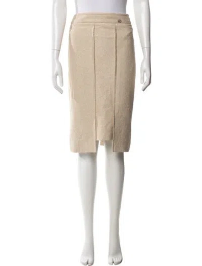Pre-owned Chanel 2014 Midi Length Skirt In Neutral