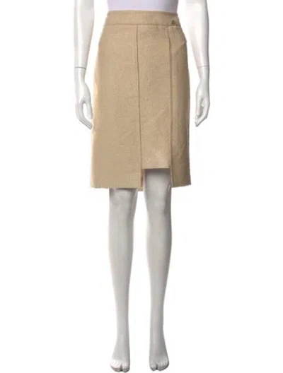 Pre-owned Chanel 2014 Midi Length Skirt In Neutrals