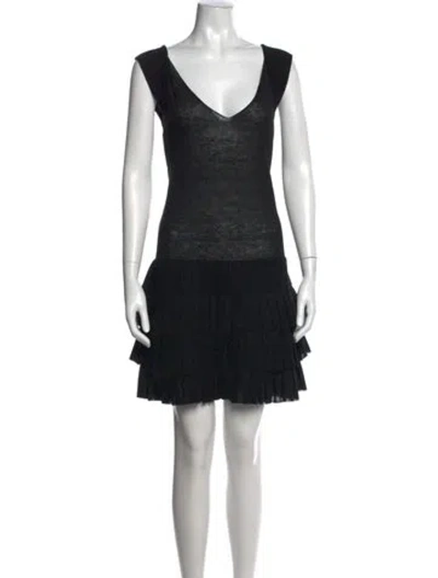 Pre-owned Chanel 2014 Mini Dress In Black
