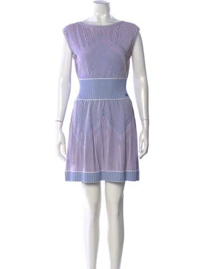 Pre-owned Chanel 2014 Mini Dress In Blue