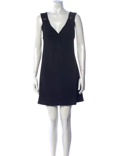 Pre-owned Chanel 2014 Mini Dress In Blue