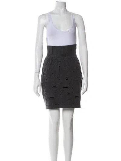 Pre-owned Chanel 2014 Mini Skirt In Gray