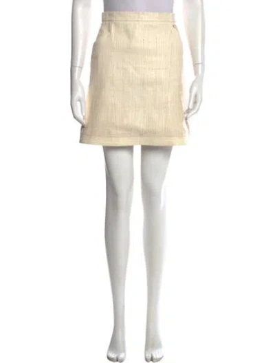 Pre-owned Chanel 2014 Mini Skirt In Neutral
