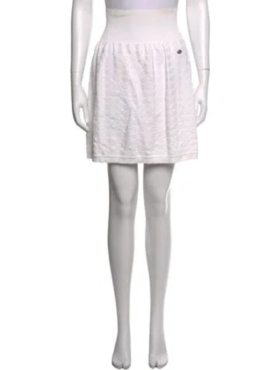Pre-owned Chanel 2014 Mini Skirt In Neutrals