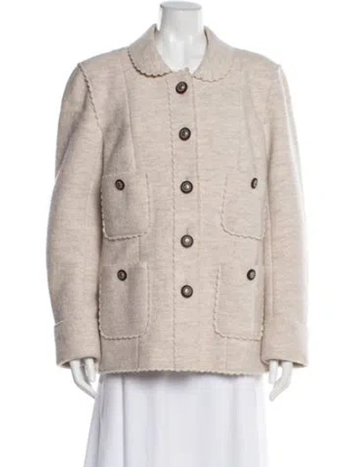 Pre-owned Chanel 2014 Paris- Dallas Coat In Neutral