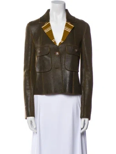 Pre-owned Chanel 2014 Paris-dallas Blazer In Green