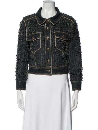 Pre-owned Chanel 2014 Paris-dallas Denim Jacket In Blue