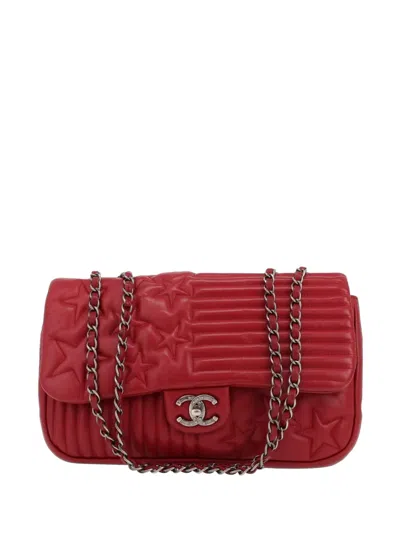 Pre-owned Chanel 2014 Paris-dallas Quilted Shoulder Bag In Red
