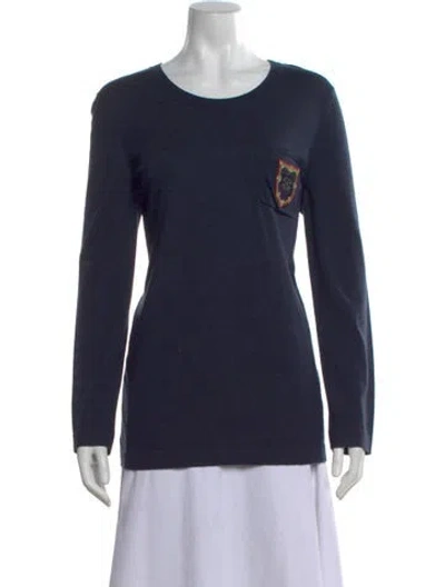 Pre-owned Chanel 2014 Paris-edinburgh Sweater In Blue