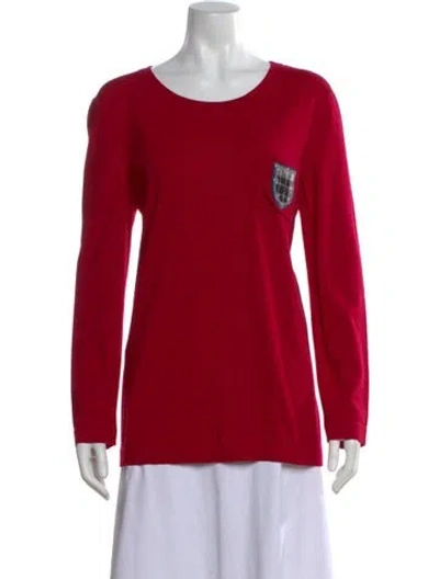 Pre-owned Chanel 2014 Paris-edinburgh Sweater In Red