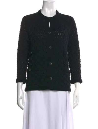 Pre-owned Chanel 2014 Patterned Sweater In Black