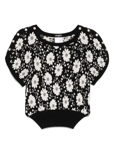 Pre-owned Chanel 2014 Short-sleeved Top In Black