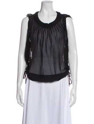 Pre-owned Chanel 2014 Silk Blouse In Black