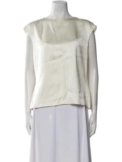 Pre-owned Chanel 2014 Silk Blouse In Neutral