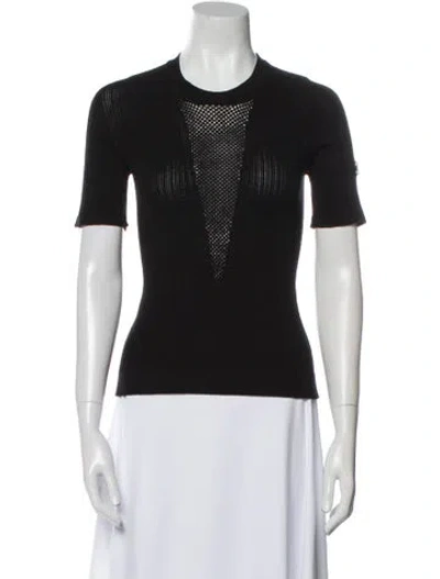 Pre-owned Chanel 2014 Silk T-shirt In Black
