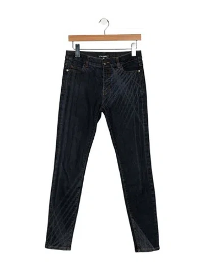 Pre-owned Chanel 2014 Skinny Leg Jeans In Blue