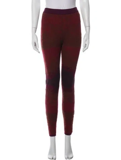 Pre-owned Chanel 2014 Skinny Leg Pants In Red