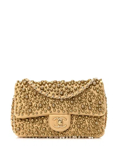 Pre-owned Chanel 2014 Small Classic Flap Shoulder Bag In Gold
