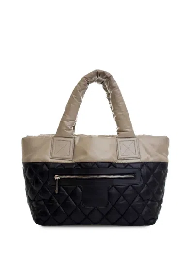Pre-owned Chanel 2014 Small Quilted Nylon Coco Cocoon Tote Bag
