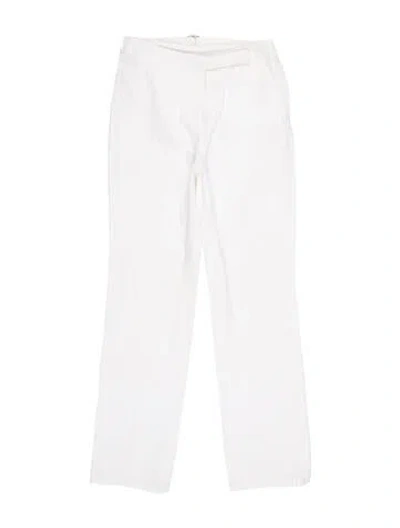 Pre-owned Chanel 2014 Straight Leg Pants In White