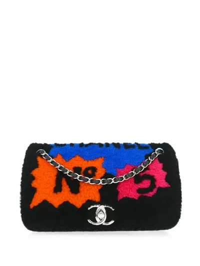 Pre-owned Chanel 2014 Supermarket Comic Shoulder Bag In Black