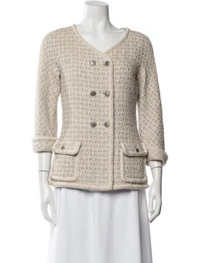 Pre-owned Chanel 2014 Tweed Jacket In Neutral