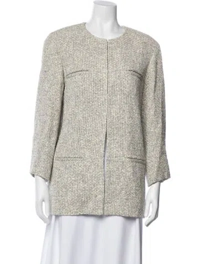 Pre-owned Chanel 2014 Tweed Pattern Jacket In Neutral