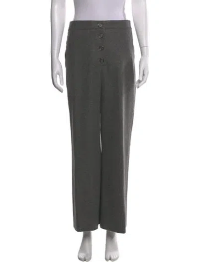 Pre-owned Chanel 2014 Wide Leg Pants In Gray