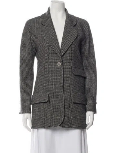 Pre-owned Chanel 2014 Wool Coat In Black