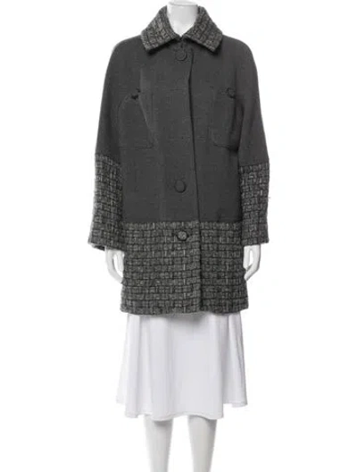 Pre-owned Chanel 2014 Wool Coat In Gray