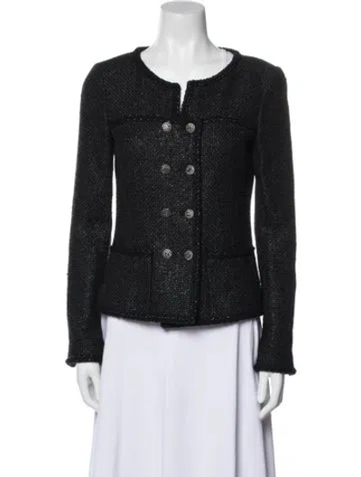 Pre-owned Chanel 2014 Wool Evening Jacket In Black