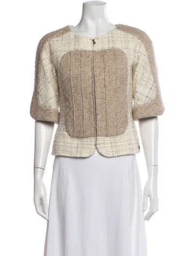 Pre-owned Chanel 2014 Wool Jacket In Neutral
