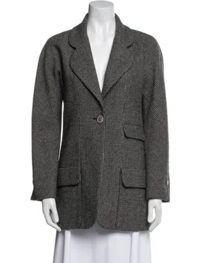 Pre-owned Chanel 2014 Wool Peacoat In Black
