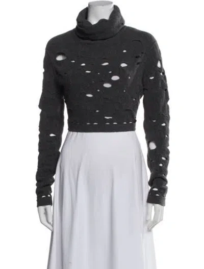 Pre-owned Chanel 2014 Wool Sweater In Gray