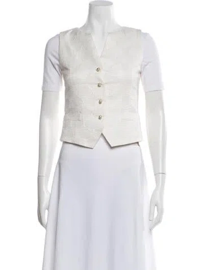 Pre-owned Chanel 2014 Wool Vest In Neutral