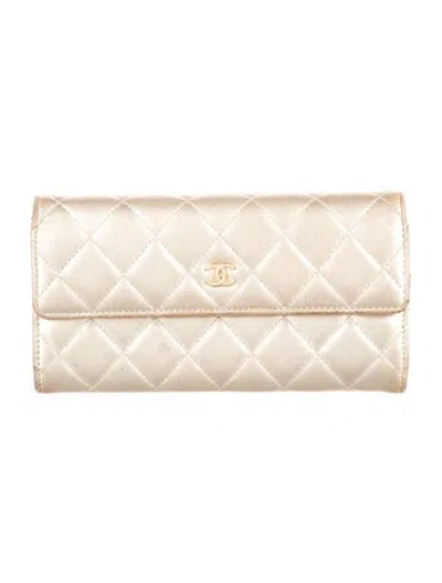 Pre-owned Chanel 2014-2015 Gusset Flap Continetal Continental Wallet