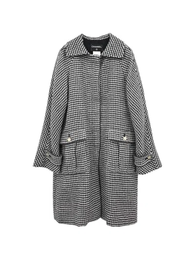 Pre-owned Chanel 2014-2015 Paris-dallas Tweed Coat In Black